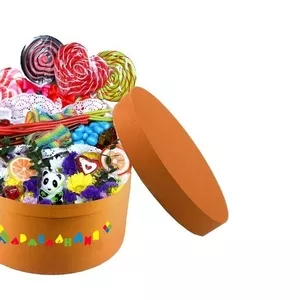 Сладкая коробочка с живыми цветами и сладостями на заказ