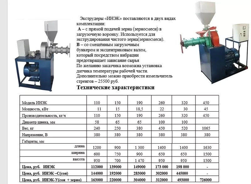 Экструдеры ИНЭК от ПРОММАШ (производительность от 110 до 450 кг/ч) 5